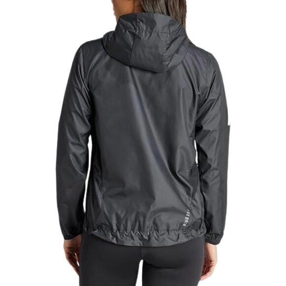 adidas Own the Run Jacket — Lightweight Black Windbreaker Running Jacket NWT - Picture 2 of 16